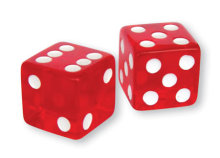 Trick Dice 3/4" (19 mm) Red Transparent