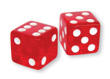 Trick Dice 3/4" (19 mm) Red Transparent