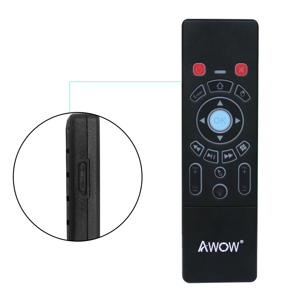 Mini Wireless Keyboard/Air Remote Control/Mouse/Touchpad with Colorful Backlit for Windows Mini PC Stick