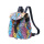 Drawstring waterproof travel geometric lattice foldable luxury color change girl backpack bag