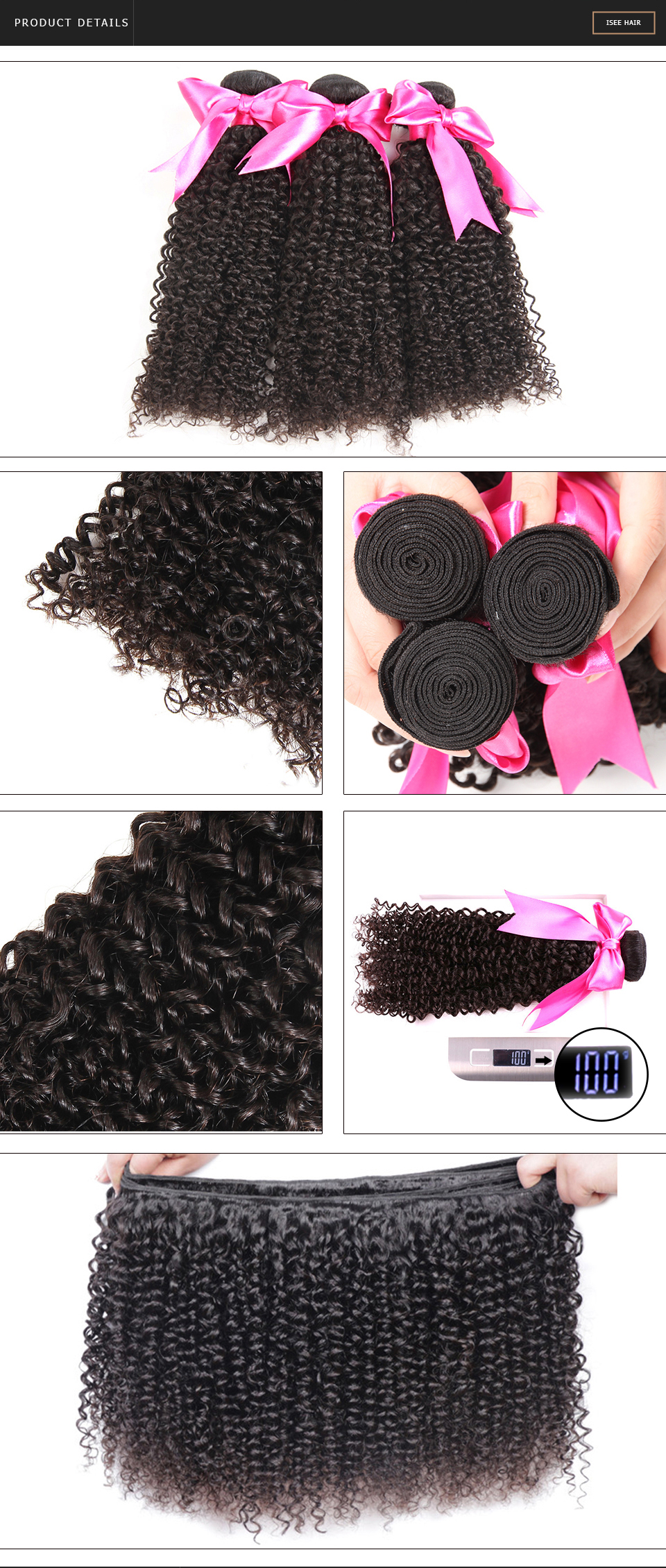 Afro Kinky Curly Brazilian Weaving Hair