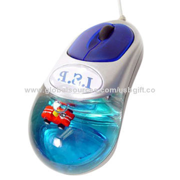 USB Gift Mice, Liquid Filling Wireless, Optical, with Custom Floating