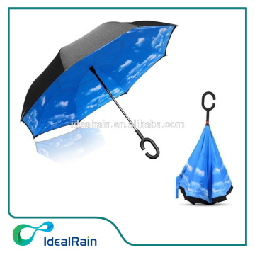 23 inch manual open upside inverted backwards umbrella