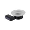 New Simple Brass Round Black Soap Dish