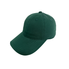 Unstructured Cotton Dad Hat in Solid Forest Green