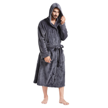 High Quality Premium Unisex All Blacks Travel Flannel Oversize Bathrobe