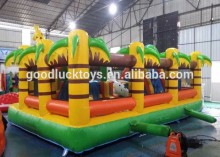 2016 Hot sale Jungle inflatable combo, inflatable castle slide, inflatable bouncing castle for kids