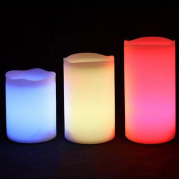 Weatherproof outdoor color changing LED candles set