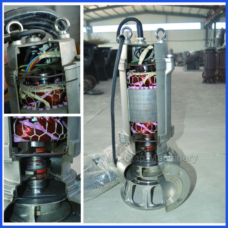 Stainless steel submersible sewage cutting pump