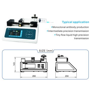 Pam Suntikan Kimia Dual Channels Syringe untuk Makmal