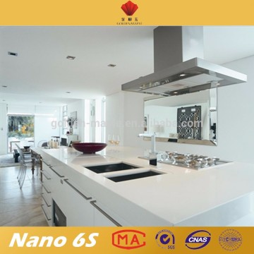 Prime white Nano 6s crystallized stone fabricated countertop