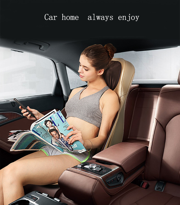 Multifunction heating shock kneading airbag car home massage cushion