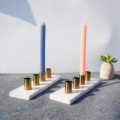 Metal & Marble stick Candle Holders