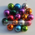 Weihnachten 12mm Acryl Runde Gemball Pony Perlen