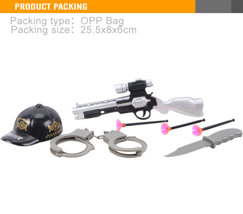 Plastic toy gun toy police gun set