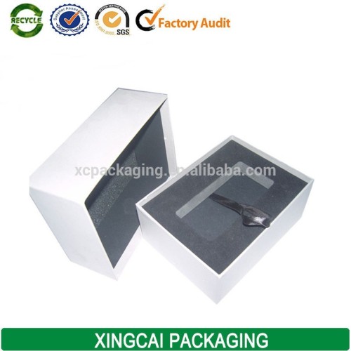 custom white mobile phone packaging paper box with foam inside