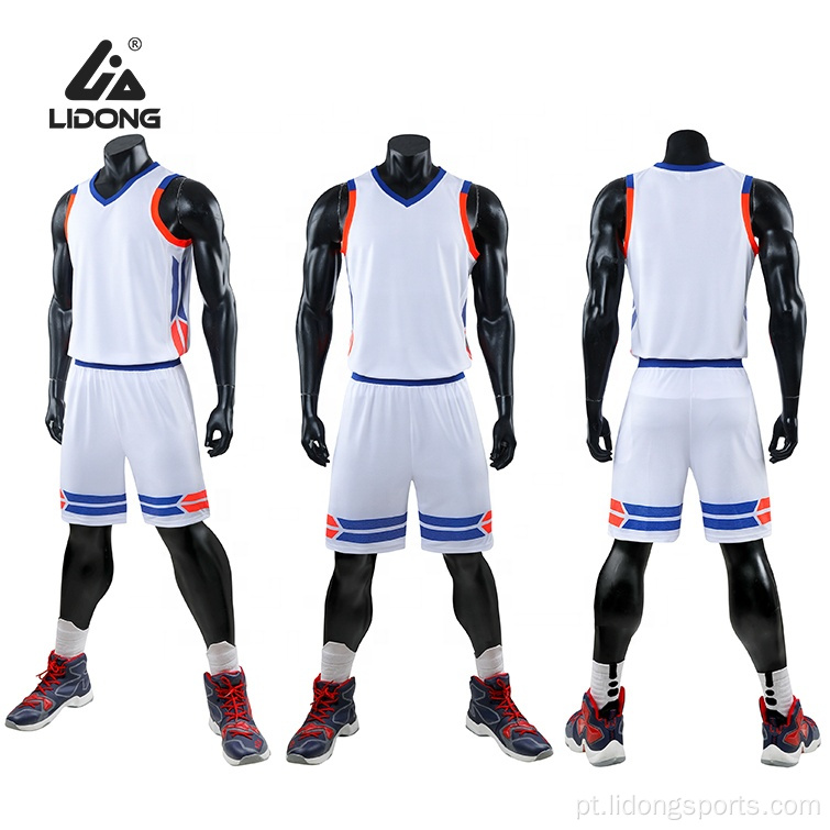 Jersey de basquete exclusivo Design de uniforme de basquete atacado