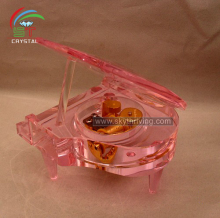 pink crystal piano music box