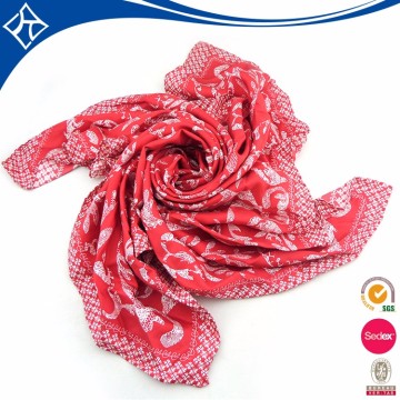 Womens modern printed polyester chiffon scarfs