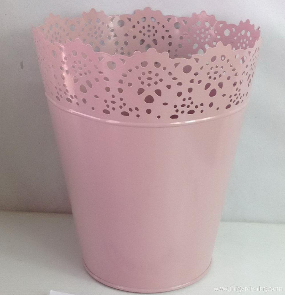 Hollow stamping lace flower pot