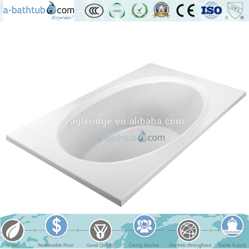Acrylic white oval freestanding bathtub