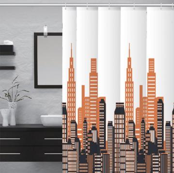 Waterproof Bathroom printed Shower Curtain Ensembles