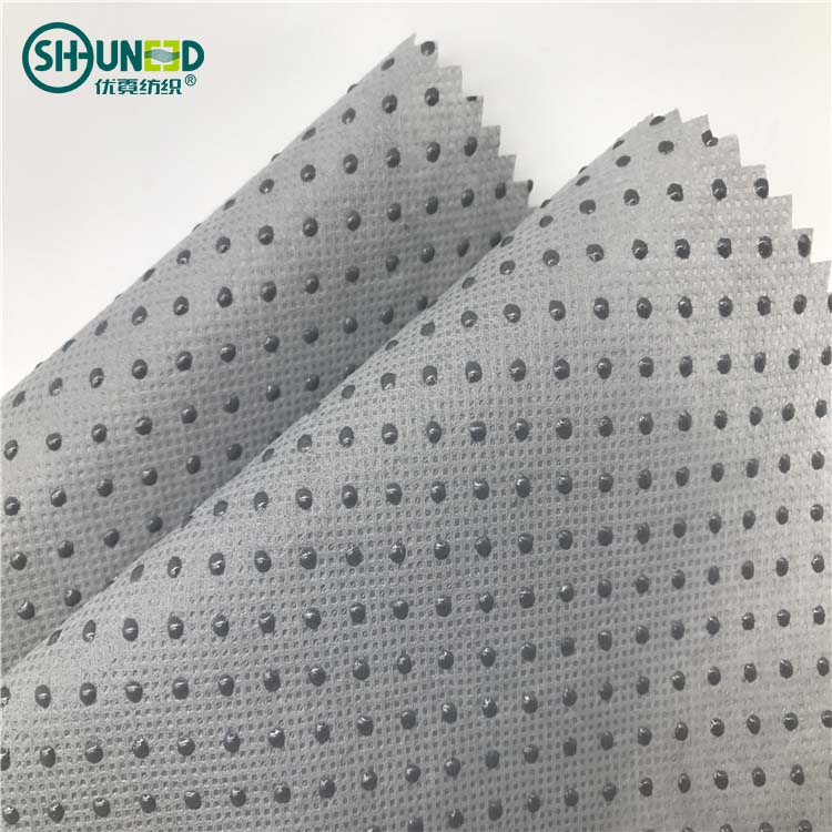 Rubber dotted anti-slip nonwoven fabric mat pp polypropylene spunbond nonwoven fabric for hometextile mattress doghouse