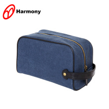 Waterproof canvas special mans handled toiletry wash bag