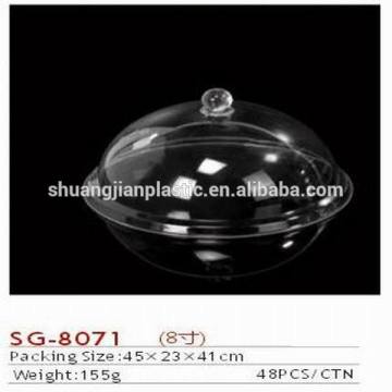 Round plastic meal cover