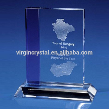 Crystal plaques awards for 3d laser engraving