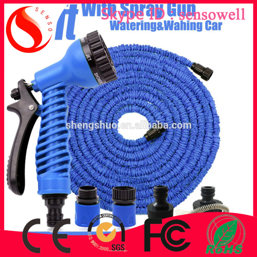 50 ft EXPANDABLE FLEXIBLE GARDEN WATER HOSE W/SPRAYER- LIGHTWEIGHT BLUE SNAKE GARDEN HOSE