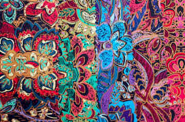 JV1532 Colorful flower printed glossy leather for garments