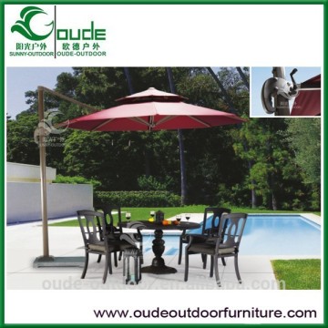 cantilever patio umbrellas double roof aluminium