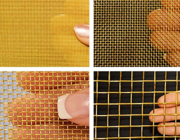 Red woven copper infused fabric wire mesh