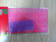 plastci letter ruler set