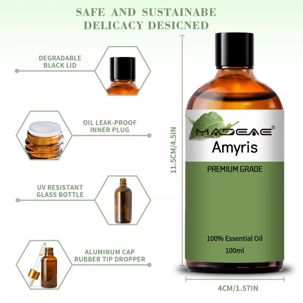 Чистый натуральный эфирное масло Amyris Amyris Amyrics по оптовой цене