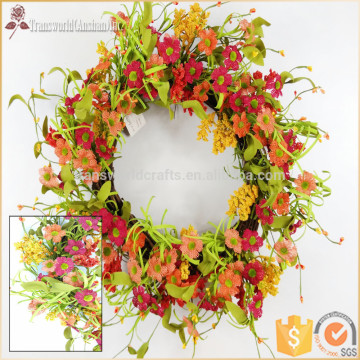 wreath hanger, decorated wreath, artificial flower for wreath, spring door wreaths