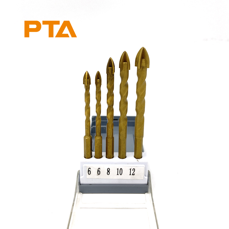 double R Hex Shank Tile Glass Drill Bit Cross Spear Head Drill Bit 6/8/10/12mm With Tungsten Carbide Tip