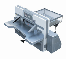 program control double hydralic double guide paper cutting machine