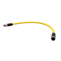 M12 Female L-Code to Male T-Code Power Cable