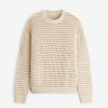 Crew Neck Cotton Knitted Sweater For Men