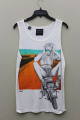 ladies' vest for front print