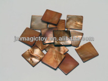 SB006 DIY Brown Square Decorative Raw Sea Shell