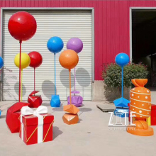 Large outdoor resin balloon gift fiberglass christmas decorations statue