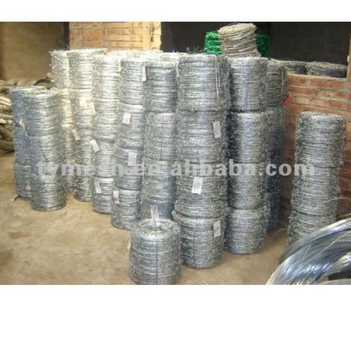 Galvanized single strand barbed wire for 4 barbs