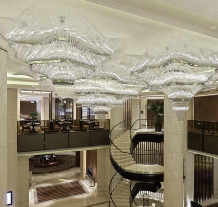 Hotel Lobby Crystal Lamp