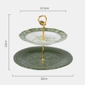 Creative Ceramic Cake Stand a 2 livelli Designer Cake Stand per il prezzo di dessert per feste fatti a mano prezzo all&#39;ingrosso