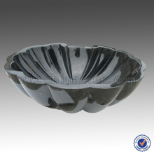 Absolute Black Granite Top Mount Stone Bathroom Shell Sink