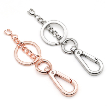 Metal Round Extension Key Ring With Chain