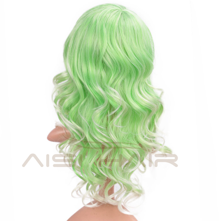 Aisi Hair High Temperature Fiber Synthetic Wigs For Black White Women Glueless Long Wavy Hair Cosplay Wigs